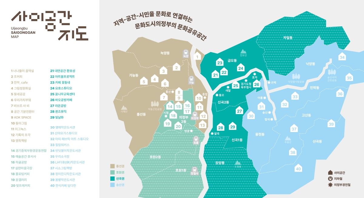 사이공간 분포지도