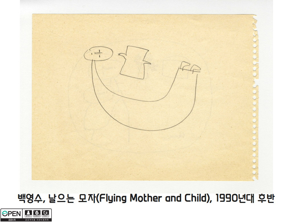 백영수 날으는 모자 Flying Mother and Child 1990년대 후반